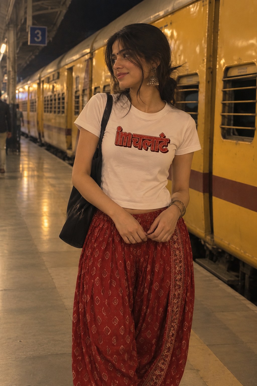 Indian train station look